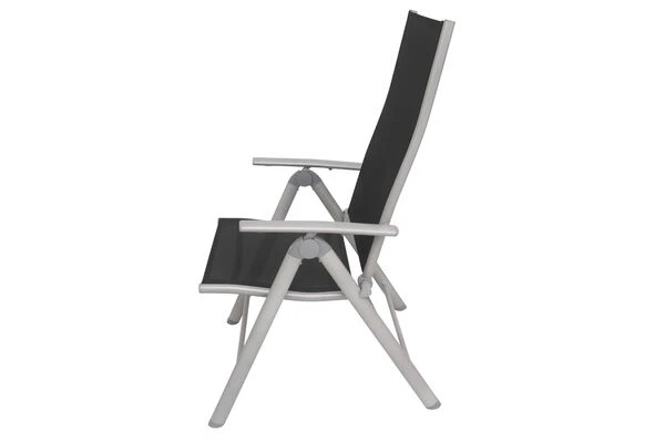 VILLANA Esstischgarnitur, Silber/schwarz, Alu/Holzimitat/Textil, Tisch 150x90cm, 4 Multipositionssessel 18 VILLANA Esstischgarnitur, Silber/schwarz, Alu/Holzimitat/Textil, Tisch 150x90cm, 4 Multipositionssessel – Bild 18