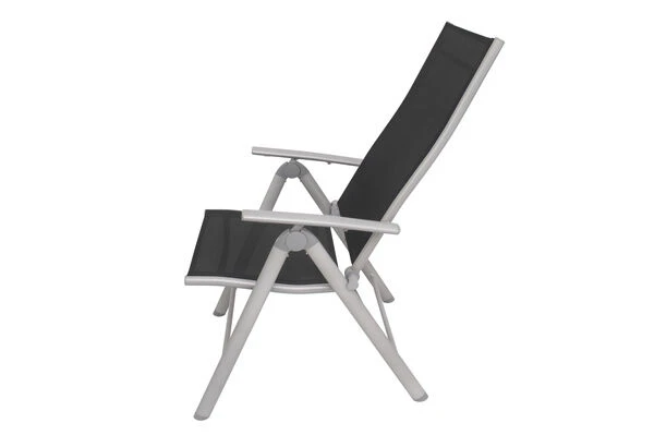 VILLANA Esstischgarnitur, Silber/schwarz, Alu/Holzimitat/Textil, Tisch 150x90cm, 4 Multipositionssessel 20 VILLANA Esstischgarnitur, Silber/schwarz, Alu/Holzimitat/Textil, Tisch 150x90cm, 4 Multipositionssessel – Bild 20