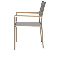 OUTFLEXX Esstischgarnitur, Silber/weiß, Edelstahl/Granit/Textilene, 200x100 Cm, 6 Stühle, Padded, Teakarmlehnen 9 OUTFLEXX Esstischgarnitur, Silber/weiß, Edelstahl/Granit/Textilene, 200x100 Cm, 6 Stühle, Padded, Teakarmlehnen -Günstiges Garten Perle Geschäft 22779 04.jpg