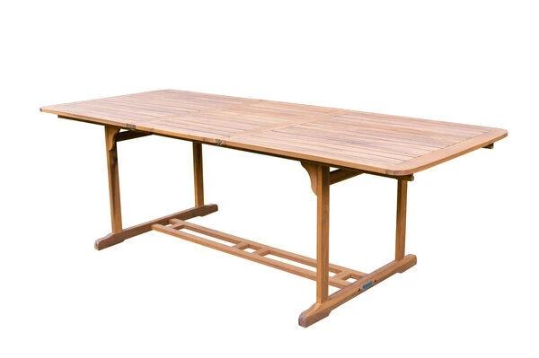 OUTFLEXX Sitzgruppe, Natur/grau, Akazie/Textilene, Ausziehtisch 150/200 X 90 Cm, 6 Multipo 5-fach 3 OUTFLEXX Sitzgruppe, Natur/grau, Akazie/Textilene, Ausziehtisch 150/200 X 90 Cm, 6 Multipo 5-fach – Bild 3