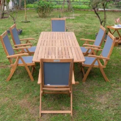 OUTFLEXX Sitzgruppe, Natur/grau, Akazie/Textilene, Ausziehtisch 150/200 X 90 Cm, 6 Multipo 5-fach 14 OUTFLEXX Sitzgruppe, Natur/grau, Akazie/Textilene, Ausziehtisch 150/200 X 90 Cm, 6 Multipo 5-fach -Günstiges Garten Perle Geschäft 22809 6.jpg