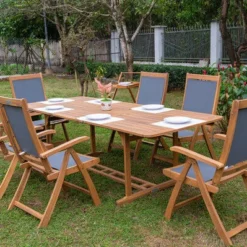 OUTFLEXX Sitzgruppe, Natur/grau, Akazie/Textilene, Ausziehtisch 150/200 X 90 Cm, 6 Multipo 5-fach 15 OUTFLEXX Sitzgruppe, Natur/grau, Akazie/Textilene, Ausziehtisch 150/200 X 90 Cm, 6 Multipo 5-fach -Günstiges Garten Perle Geschäft 22809 7.jpg