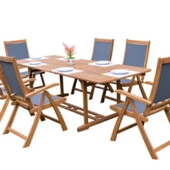 OUTFLEXX Sitzgruppe, Natur/grau, Akazie/Textilene, Ausziehtisch 150/200 X 90 Cm, 6 Multipo 5-fach 17 OUTFLEXX Sitzgruppe, Natur/grau, Akazie/Textilene, Ausziehtisch 150/200 X 90 Cm, 6 Multipo 5-fach -Günstiges Garten Perle Geschäft 22809 9.jpg