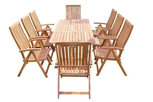 OUTFLEXX Sitzgruppe, Natur, Akazie, Ausziehtisch 180/240 X 100 Cm, 8 Multipositionssessel 12 OUTFLEXX Sitzgruppe, Natur, Akazie, Ausziehtisch 180/240 X 100 Cm, 8 Multipositionssessel – Bild 12