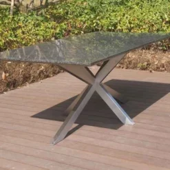 STERN Esstischgarnitur, Silber/grau, Edelstahl/Textilene, Tisch 200 X 100 Cm, 4 Stapelsessel, 2 Multipo, Padded 15 STERN Esstischgarnitur, Silber/grau, Edelstahl/Textilene, Tisch 200 X 100 Cm, 4 Stapelsessel, 2 Multipo, Padded -Günstiges Garten Perle Geschäft 22915 05.JPG