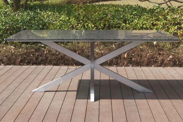 STERN Esstischgarnitur, Silber/grau, Edelstahl/Textilene, Tisch 200 X 100 Cm, 4 Stapelsessel, 2 Multipo, Padded 6 STERN Esstischgarnitur, Silber/grau, Edelstahl/Textilene, Tisch 200 X 100 Cm, 4 Stapelsessel, 2 Multipo, Padded – Bild 6