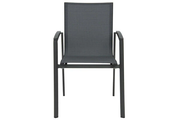 STERN New Top Esstischgarnitur, Anthrazit, Alu / Glas / Textil, Tisch 180/240x100cm, 6 Stapelsessel 11 STERN New Top Esstischgarnitur, Anthrazit, Alu / Glas / Textil, Tisch 180/240x100cm, 6 Stapelsessel – Bild 11