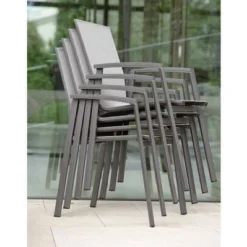 STERN New Top Esstischgarnitur, Anthrazit, Alu / Glas / Textil, Ausziehtisch 180/240x100cm, 4 Stapel-, 2 Klappsessel 28 STERN New Top Esstischgarnitur, Anthrazit, Alu / Glas / Textil, Ausziehtisch 180/240x100cm, 4 Stapel-, 2 Klappsessel -Günstiges Garten Perle Geschäft 22997 14.jpg