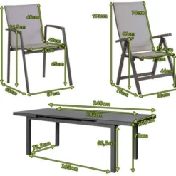 STERN New Top Esstischgarnitur, Anthrazit, Alu / Glas / Textil, Ausziehtisch 180/240x100cm, 4 Stapel-, 2 Klappsessel 19 STERN New Top Esstischgarnitur, Anthrazit, Alu / Glas / Textil, Ausziehtisch 180/240x100cm, 4 Stapel-, 2 Klappsessel -Günstiges Garten Perle Geschäft 22997 5.jpg