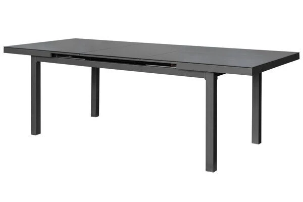 STERN New Top Esstischgarnitur, Anthrazit, Alu / Glas / Textil, Ausziehtisch 180/240x100cm, 4 Stapel-, 2 Klappsessel 6 STERN New Top Esstischgarnitur, Anthrazit, Alu / Glas / Textil, Ausziehtisch 180/240x100cm, 4 Stapel-, 2 Klappsessel – Bild 6