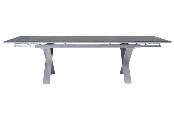 KETTLER BasicPlus Esstischgarnitur, Silber / Anthrazit, Alu / Spraystone / Textil, Tisch 180/280x100cm, 10 Stapelsessel 11 KETTLER BasicPlus Esstischgarnitur, Silber / Anthrazit, Alu / Spraystone / Textil, Tisch 180/280x100cm, 10 Stapelsessel – Bild 11