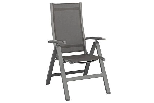 KETTLER Altura Esstischgarnitur, Anthrazit, Alu / Spraystone / Textil, Tisch 180/280x100cm, 6 Multipositionssessel 2 KETTLER Altura Esstischgarnitur, Anthrazit, Alu / Spraystone / Textil, Tisch 180/280x100cm, 6 Multipositionssessel – Bild 2