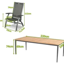 HARTMAN Silencio / Primo Sitzgruppe, Xerix/natur, Alu/Teak, 8 Multipo, 220x100cm, FSC-Teak Tischplatte 10 HARTMAN Silencio / Primo Sitzgruppe, Xerix/natur, Alu/Teak, 8 Multipo, 220x100cm, FSC-Teak Tischplatte -Günstiges Garten Perle Geschäft 23143 5.jpg