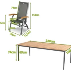 HARTMAN Silencio / Primo Sitzgruppe, Xerix/natur, Alu/Teak, 8 Multipo, 220x100cm, FSC-Teak Armlehnen 10 HARTMAN Silencio / Primo Sitzgruppe, Xerix/natur, Alu/Teak, 8 Multipo, 220x100cm, FSC-Teak Armlehnen -Günstiges Garten Perle Geschäft 23145 5.jpg