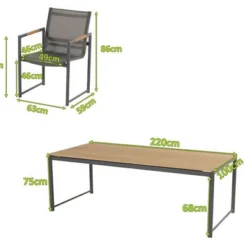 HARTMAN Fontaine Sitzgruppe, Anthrazit/charcoal, Alu/Teak, 8 Dining Sessel, 220x100cm 7 HARTMAN Fontaine Sitzgruppe, Anthrazit/charcoal, Alu/Teak, 8 Dining Sessel, 220x100cm -Günstiges Garten Perle Geschäft 23176 mass.jpg