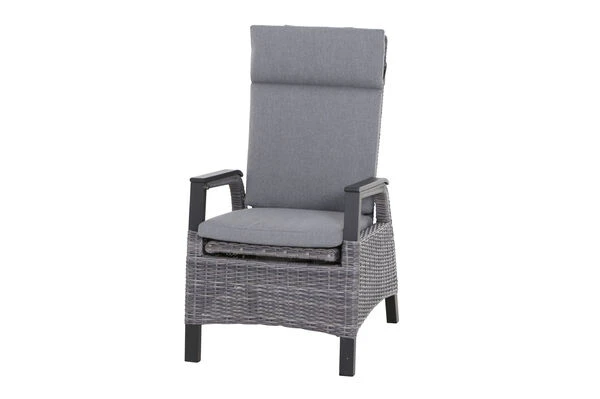 SIENA GARDEN Solea/Bellani Dining Set, Anthrazit/grau/blau, Alu/Gardino®-Geflecht/Keramik, 160 X 90 X 50-72cm, Inkl. 4 Diningsessel, Stufenlos Verstellbar 4 SIENA GARDEN Solea/Bellani Dining Set, Anthrazit/grau/blau, Alu/Gardino®-Geflecht/Keramik, 160 X 90 X 50-72cm, Inkl. 4 Diningsessel, Stufenlos Verstellbar – Bild 4