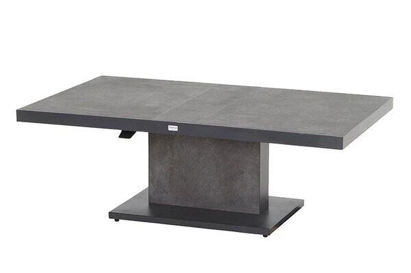 SIENA GARDEN Corido/Bellani Dining Set, Anthrazit/grau, Keramik/Geflecht/Alu, 140 X 85 X 50-72cm, Inkl. 4 Diningsessel 2 SIENA GARDEN Corido/Bellani Dining Set, Anthrazit/grau, Keramik/Geflecht/Alu, 140 X 85 X 50-72cm, Inkl. 4 Diningsessel – Bild 2