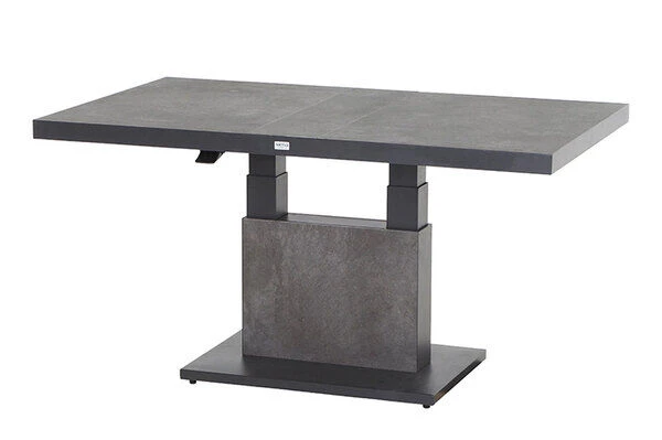 SIENA GARDEN Corido/Bellani Dining Set, Anthrazit/grau, Keramik/Geflecht/Alu, 140 X 85 X 50-72cm, Inkl. 4 Diningsessel 3 SIENA GARDEN Corido/Bellani Dining Set, Anthrazit/grau, Keramik/Geflecht/Alu, 140 X 85 X 50-72cm, Inkl. 4 Diningsessel – Bild 3