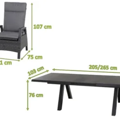 SIENA GARDEN Tirana/Solea Dining Set, Anthrazit/blau, Alu/Gardino®-Geflecht/Keramik, 205-265 X 103 X 76 Cm, Inkl. 6 Diningsessel, Stufenlos Verstellbar 21 SIENA GARDEN Tirana/Solea Dining Set, Anthrazit/blau, Alu/Gardino®-Geflecht/Keramik, 205-265 X 103 X 76 Cm, Inkl. 6 Diningsessel, Stufenlos Verstellbar -Günstiges Garten Perle Geschäft 23798 5.jpg