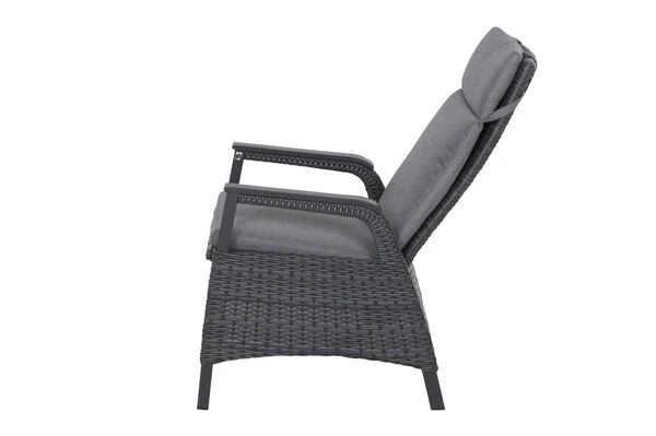 SIENA GARDEN Tirana/Solea Dining Set, Anthrazit/blau, Alu/Gardino®-Geflecht/Keramik, 205-265 X 103 X 76 Cm, Inkl. 6 Diningsessel, Stufenlos Verstellbar 6 SIENA GARDEN Tirana/Solea Dining Set, Anthrazit/blau, Alu/Gardino®-Geflecht/Keramik, 205-265 X 103 X 76 Cm, Inkl. 6 Diningsessel, Stufenlos Verstellbar – Bild 6