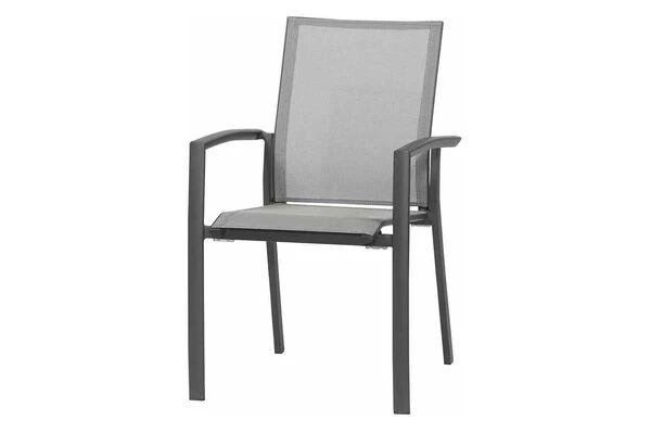 SIENA GARDEN Silva/Velia Dining Set, Anthrazit/grau, Alu/Ranotex®-Gewebe/Keramik, 140 X 90cm, Inkl. 4 Diningsessel 2 SIENA GARDEN Silva/Velia Dining Set, Anthrazit/grau, Alu/Ranotex®-Gewebe/Keramik, 140 X 90cm, Inkl. 4 Diningsessel – Bild 2