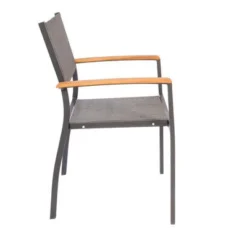 VILLANA Esstischgarnitur, Anthrazit/grau, Alu/ FSC-Akazienholz, Ausziehtisch 150/200 Cm, 6 Stapelstühle 36 VILLANA Esstischgarnitur, Anthrazit/grau, Alu/ FSC-Akazienholz, Ausziehtisch 150/200 Cm, 6 Stapelstühle -Günstiges Garten Perle Geschäft 23910 07.jpg