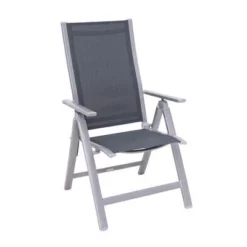 KETTLER Cubic Esstischgarnitur, Silber/anthrazit/grau, Alu/Textilene, Tisch 160x90 Cm, 4 Stapelsessel, 2 Multipo 11 KETTLER Cubic Esstischgarnitur, Silber/anthrazit/grau, Alu/Textilene, Tisch 160x90 Cm, 4 Stapelsessel, 2 Multipo -Günstiges Garten Perle Geschäft 28710 3.jpg