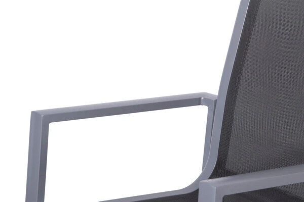 KETTLER Cubic Esstischgarnitur, Silber/anthrazit/grau, Alu/Textilene, Tisch 160x90 Cm, 4 Stapelsessel, 2 Multipo 7 KETTLER Cubic Esstischgarnitur, Silber/anthrazit/grau, Alu/Textilene, Tisch 160x90 Cm, 4 Stapelsessel, 2 Multipo – Bild 7