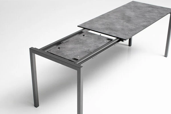 KETTLER Cubic/Basic Plus Padded Esstischgarnitur, Anthrazit, Alu/HPL/Textilene, 140/210x70 Cm, 4 Stapelsessel 8 KETTLER Cubic/Basic Plus Padded Esstischgarnitur, Anthrazit, Alu/HPL/Textilene, 140/210x70 Cm, 4 Stapelsessel – Bild 8