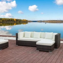 OUTFLEXX Loungemöbel-Set, Braun Marmoriert, 5 Pers, Polyrattan, Wasserfeste Kissenbox 19 OUTFLEXX Loungemöbel-Set, Braun Marmoriert, 5 Pers, Polyrattan, Wasserfeste Kissenbox -Günstiges Garten Perle Geschäft 2 16068 BOX A.jpg