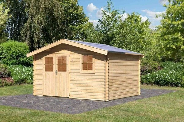 KARIBU Gartenhaus Felsenau, Fichtenholz 40 Mm, Naturbelassen 2 KARIBU Gartenhaus Felsenau, Fichtenholz 40 Mm, Naturbelassen – Bild 2