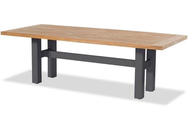 HARTMAN Sondermodell Yasmani/Alice Comfort Esstischgruppe, Xerix, Alu/Teakholz, 240x100cm, 6 Stapel-, 2 Multipositionssessel 2 HARTMAN Sondermodell Yasmani/Alice Comfort Esstischgruppe, Xerix, Alu/Teakholz, 240x100cm, 6 Stapel-, 2 Multipositionssessel – Bild 2