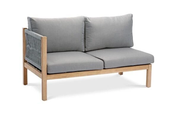 BEST Madagaskar Loungeset, Grau, Grandis/Fishbone-Geflecht, 5 Personen, Inkl. Tisch Und Polster 2 BEST Madagaskar Loungeset, Grau, Grandis/Fishbone-Geflecht, 5 Personen, Inkl. Tisch Und Polster – Bild 2