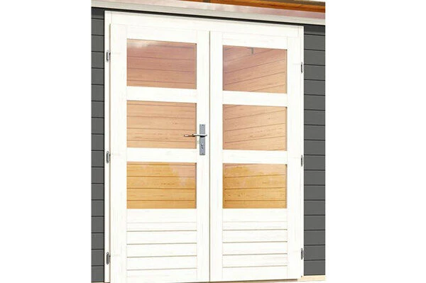 KARIBU Gartenhaus Kastorf 6, Terragrau, Fichtenholz 28mm, 305 X 274 X 222 Cm, Flachdach, Inkl. Oberlicht 2 KARIBU Gartenhaus Kastorf 6, Terragrau, Fichtenholz 28mm, 305 X 274 X 222 Cm, Flachdach, Inkl. Oberlicht – Bild 2