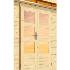 KARIBU Gartenhaus Kastorf 7, Naturbelassen, Fichtenholz 28mm, 396 X 244 X 222 Cm, Flachdach, Inkl. Oberlicht 12 KARIBU Gartenhaus Kastorf 7, Naturbelassen, Fichtenholz 28mm, 396 X 244 X 222 Cm, Flachdach, Inkl. Oberlicht -Günstiges Garten Perle Geschäft 30463 3 03.jpg