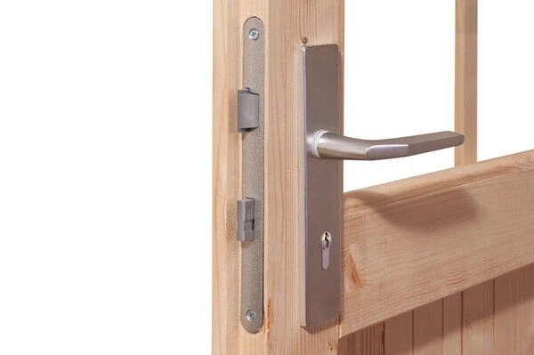 KARIBU Gartenhaus Kastorf 7, Naturbelassen, Fichtenholz 28mm, 396 X 244 X 222 Cm, Flachdach, Inkl. Oberlicht 4 KARIBU Gartenhaus Kastorf 7, Naturbelassen, Fichtenholz 28mm, 396 X 244 X 222 Cm, Flachdach, Inkl. Oberlicht – Bild 4