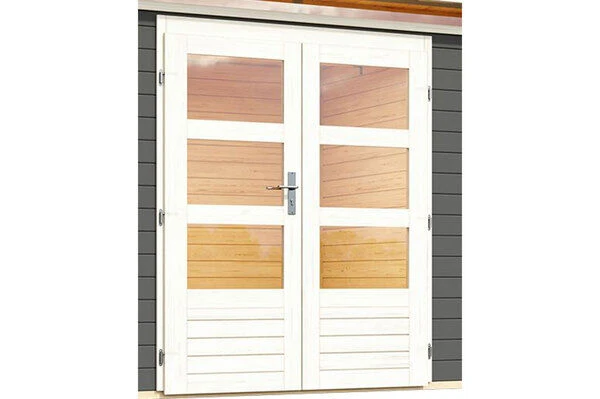 KARIBU Gartenhaus Kastorf 7, Terragrau, Fichtenholz 28mm, 396 X 244 X 222 Cm, Flachdach, Inkl. Oberlicht 3 KARIBU Gartenhaus Kastorf 7, Terragrau, Fichtenholz 28mm, 396 X 244 X 222 Cm, Flachdach, Inkl. Oberlicht – Bild 3