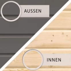 KARIBU Gartenhaus Theres 7, Terragrau, Fichtenholz 28mm, 337 X 304 X 250 Cm, Satteldach, Massivholzdach 12 KARIBU Gartenhaus Theres 7, Terragrau, Fichtenholz 28mm, 337 X 304 X 250 Cm, Satteldach, Massivholzdach -Günstiges Garten Perle Geschäft 30470 4 04.jpg