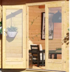 KARIBU Terrassenhaus Radeburg 5, Naturbelassen, Fichtenholz 38mm, 560 X 368 X 254 Cm, Flachdach 14 KARIBU Terrassenhaus Radeburg 5, Naturbelassen, Fichtenholz 38mm, 560 X 368 X 254 Cm, Flachdach -Günstiges Garten Perle Geschäft 30482 1 03.jpg