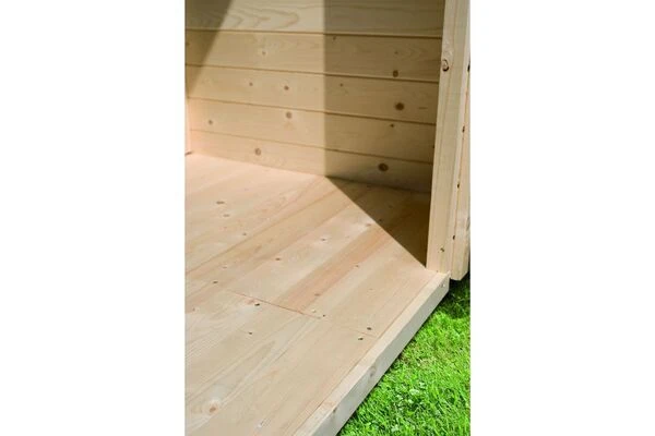 KARIBU Terrassenhaus Radeburg 5, Naturbelassen, Fichtenholz 38mm, 560 X 368 X 254 Cm, Flachdach 9 KARIBU Terrassenhaus Radeburg 5, Naturbelassen, Fichtenholz 38mm, 560 X 368 X 254 Cm, Flachdach – Bild 9