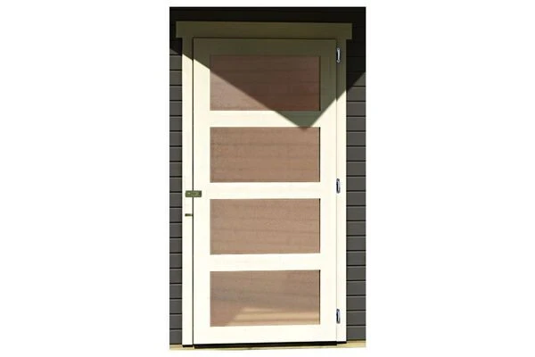 KARIBU Gartenhaus Schwandorf 5, Terragrau, Fichtenholz 19mm, 493 X 246 X 218 Cm, Flachdach, Anbau 2,4m Mit Rückwand 2 KARIBU Gartenhaus Schwandorf 5, Terragrau, Fichtenholz 19mm, 493 X 246 X 218 Cm, Flachdach, Anbau 2,4m Mit Rückwand – Bild 2