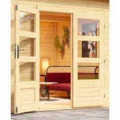 KARIBU Gartenhaus Northeim 5, Naturbelassen, Fichtenholz 40mm, 724 X 369 X 229 Cm, Pultdach, Anbau 3m Mit Rückwand 11 KARIBU Gartenhaus Northeim 5, Naturbelassen, Fichtenholz 40mm, 724 X 369 X 229 Cm, Pultdach, Anbau 3m Mit Rückwand -Günstiges Garten Perle Geschäft 30561 5 02.jpg