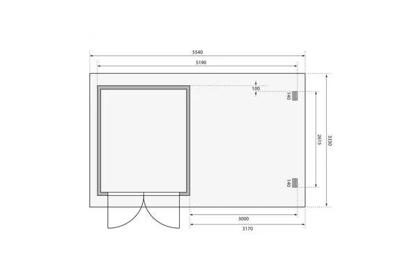 KARIBU Gartenhaus Bastrup4 , Naturbelassen, Fichtenholz 28mm, 554,5 X 297 X 222 Cm, Pultdach, Anbau 3m Mit Rückwand 6 KARIBU Gartenhaus Bastrup4 , Naturbelassen, Fichtenholz 28mm, 554,5 X 297 X 222 Cm, Pultdach, Anbau 3m Mit Rückwand – Bild 6