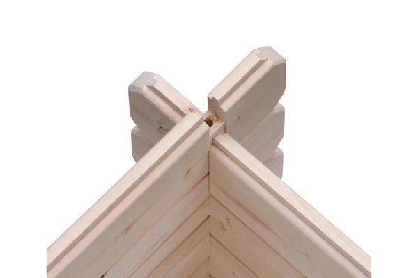 KARIBU Gartenhaus Bastrup4 , Naturbelassen, Fichtenholz 28mm, 554,5 X 297 X 222 Cm, Pultdach, Anbau 3m Mit Rückwand 9 KARIBU Gartenhaus Bastrup4 , Naturbelassen, Fichtenholz 28mm, 554,5 X 297 X 222 Cm, Pultdach, Anbau 3m Mit Rückwand – Bild 9