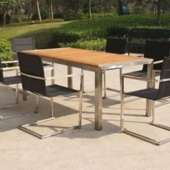 OUTFLEXX Sitzgruppe, Schwarz, Edelstahl/Teak, Esstisch 200 X 90 Cm, 6 Stapelstühle Gepolstert 13 OUTFLEXX Sitzgruppe, Schwarz, Edelstahl/Teak, Esstisch 200 X 90 Cm, 6 Stapelstühle Gepolstert -Günstiges Garten Perle Geschäft 3 14202.jpg