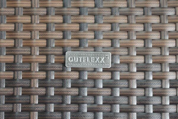 OUTFLEXX Loungemöbel-Set, Braun Marmoriert, 5 Pers, Polyrattan, Wasserfeste Kissenbox 7 OUTFLEXX Loungemöbel-Set, Braun Marmoriert, 5 Pers, Polyrattan, Wasserfeste Kissenbox – Bild 7