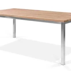 OUTFLEXX Esstischgarnitur, Edelstahl / FSC-Teak, Tisch 200 X 100 Cm, 6 Freischwinger Padded, Silber -Günstiges Garten Perle Geschäft 3 17301.jpg