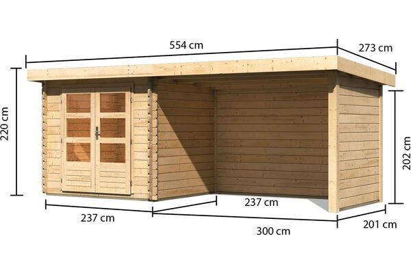 KARIBU Gartenhaus Bastrup 2, Fichtenholz 28 Mm 3 KARIBU Gartenhaus Bastrup 2, Fichtenholz 28 Mm – Bild 3