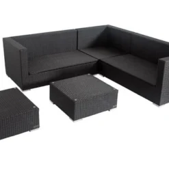 OUTFLEXX Loungemöbel-Set, Schwarz, Polyrattan, 6 Personen, Wasserfeste Kissenbox, Inkl. Kaffeetisch 13 OUTFLEXX Loungemöbel-Set, Schwarz, Polyrattan, 6 Personen, Wasserfeste Kissenbox, Inkl. Kaffeetisch -Günstiges Garten Perle Geschäft 3 18229 BOX B.jpg