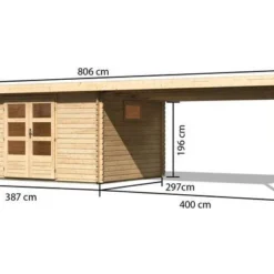 KARIBU Blockbohlenhaus Trittau 5, Fichtenholz Ca. 40 Mm, Pultdach 10 KARIBU Blockbohlenhaus Trittau 5, Fichtenholz Ca. 40 Mm, Pultdach -Günstiges Garten Perle Geschäft 3 19433 4.jpg
